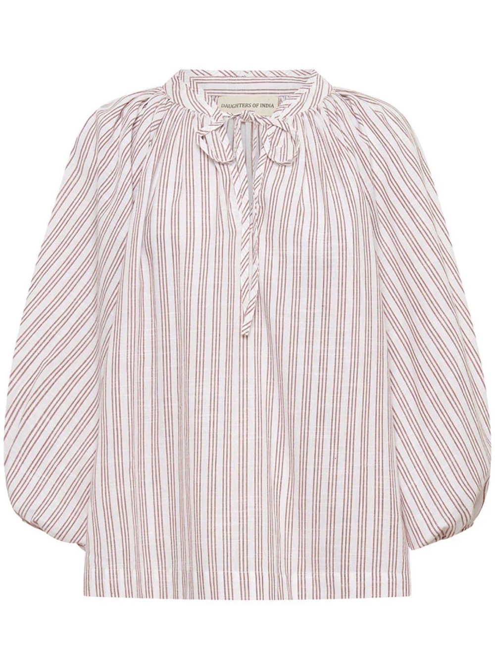 Daughters of India Poet Blouse in Vanilla - Picture 4 of 12